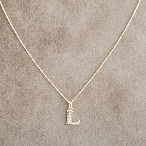 18” Sterling Silver Initial 'L' Pendant Necklace‎